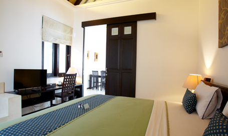 アルテミスヴィラ＆ホテルの2ベッドルームガーデンヴィラのベッド